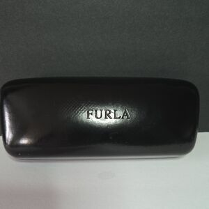 Furla Hard Sided Glossy Black Hinged Closure Sunglasses Eyeglass Case